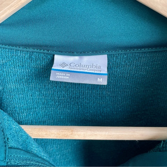 Columbia Half Zip Green Performance Jacket - Picture 6 of 8